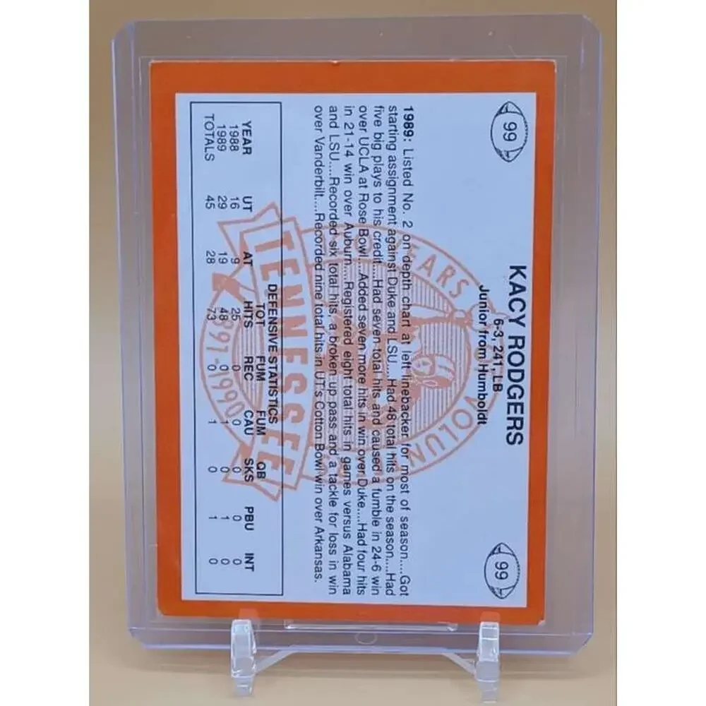 1990 Tennessee Volunteers Centennial #99 Kacy Rodgers Card